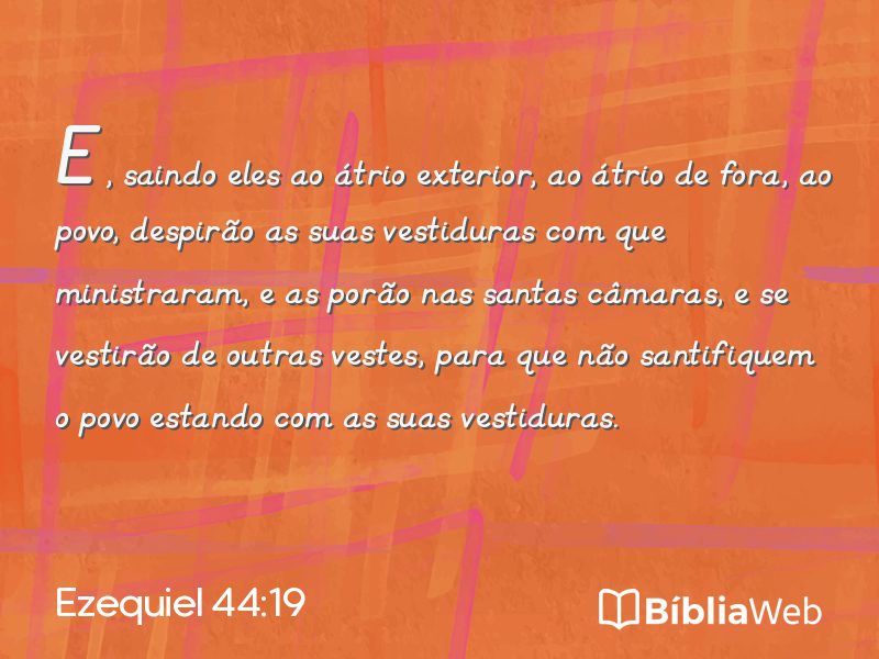 Ezequiel 44:19 em imagem para compartilhar