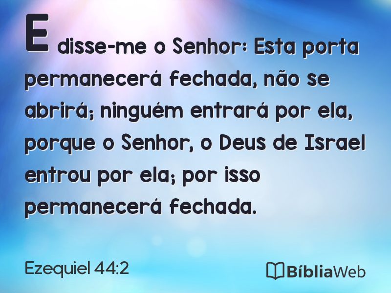 Ezequiel 44:2 em imagem para compartilhar