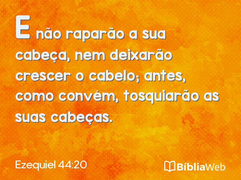 Ezequiel 44:20 em imagem para compartilhar