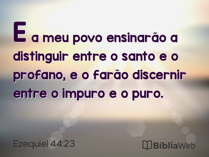 Ezequiel 44:23 em imagem para compartilhar