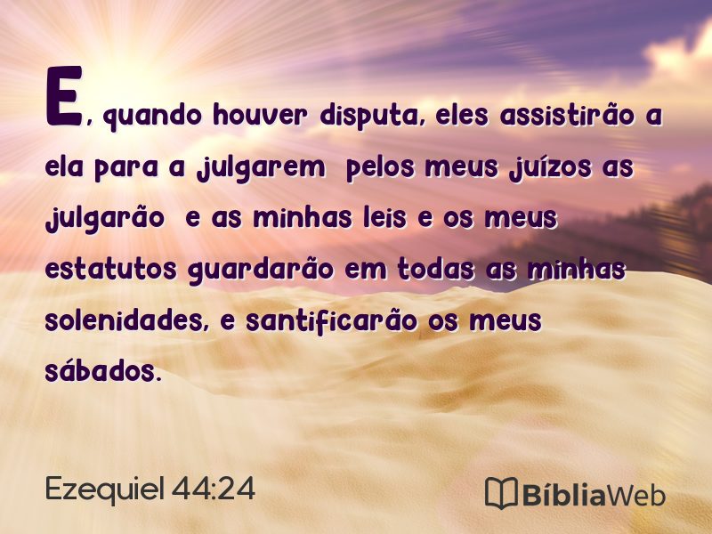 Ezequiel 44:24 em imagem para compartilhar