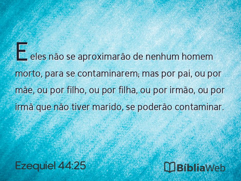 Ezequiel 44:25 em imagem para compartilhar