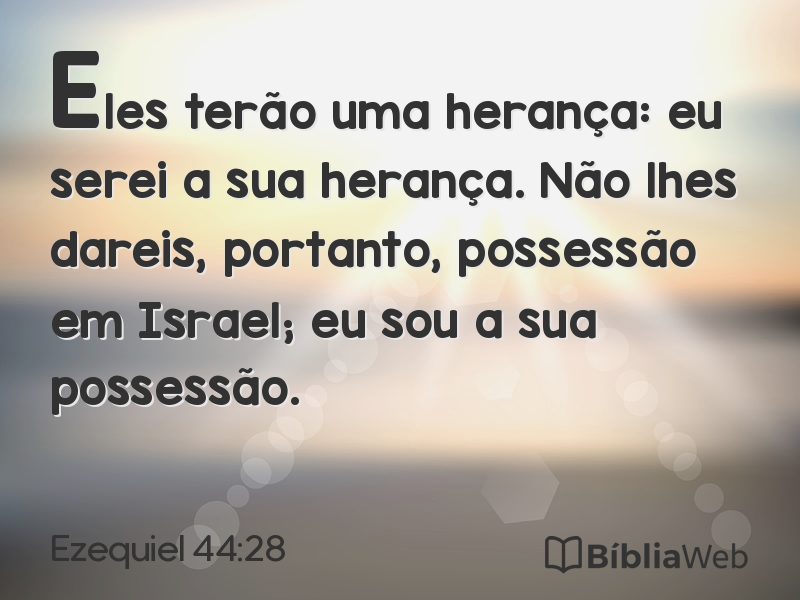 Ezequiel 44:28 em imagem para compartilhar