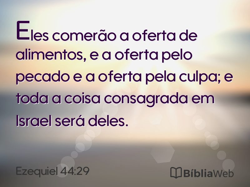 Ezequiel 44:29 em imagem para compartilhar