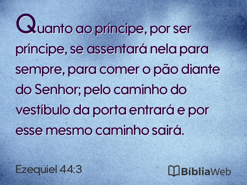Ezequiel 44:3 em imagem para compartilhar