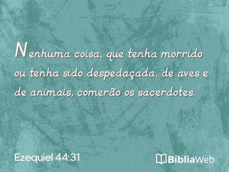Ezequiel 44:31 em imagem para compartilhar