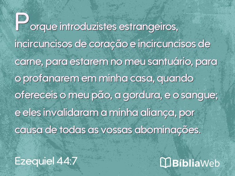 Ezequiel 44:7 em imagem para compartilhar