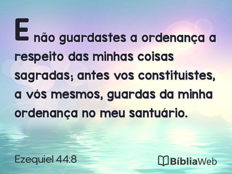 Ezequiel 44:8 em imagem para compartilhar