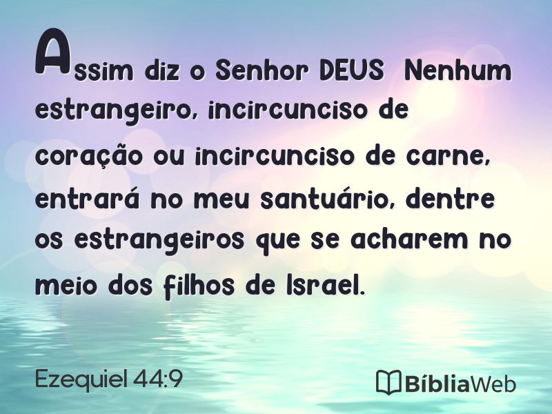 Ezequiel 44:9 em imagem para compartilhar