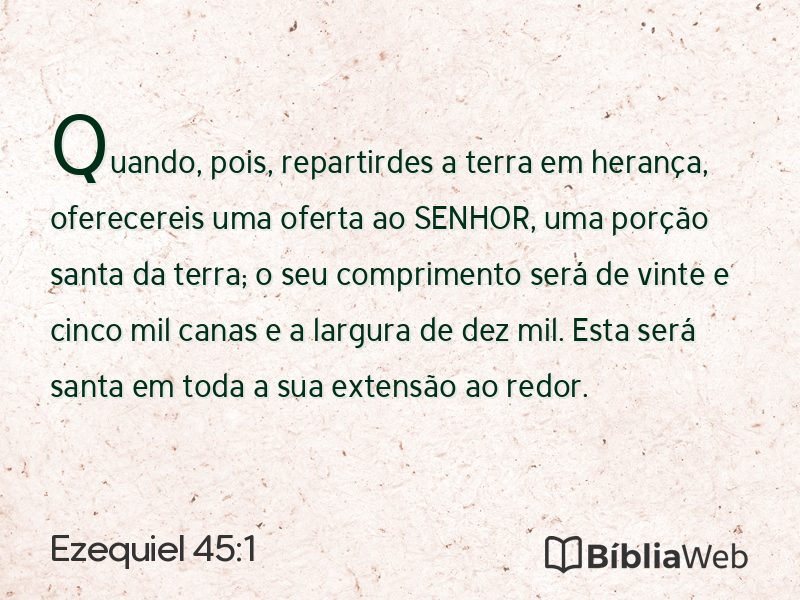 Ezequiel 45:1 em imagem para compartilhar
