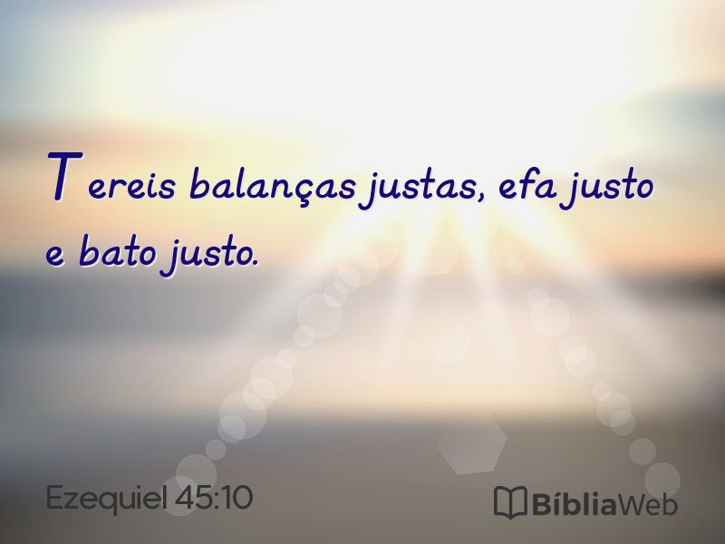 Ezequiel 45:10 em imagem para compartilhar