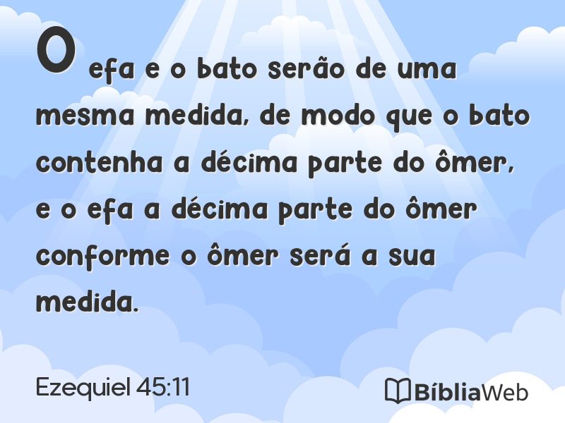 Ezequiel 45:11 em imagem para compartilhar