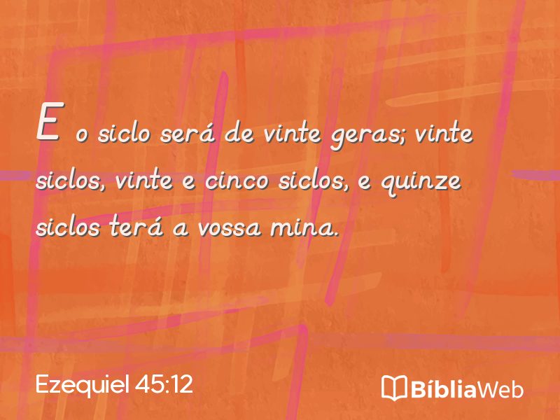 Ezequiel 45:12 em imagem para compartilhar