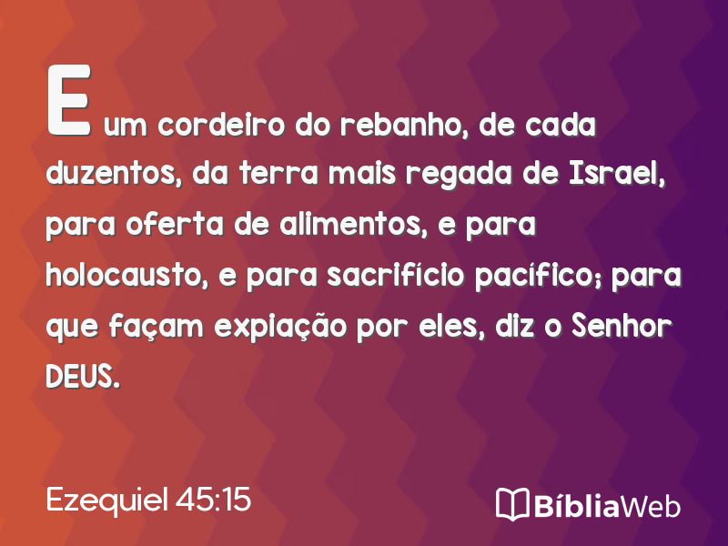 Ezequiel 45:15 em imagem para compartilhar
