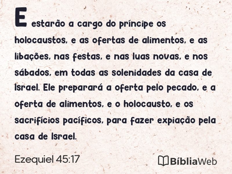Ezequiel 45:17 em imagem para compartilhar
