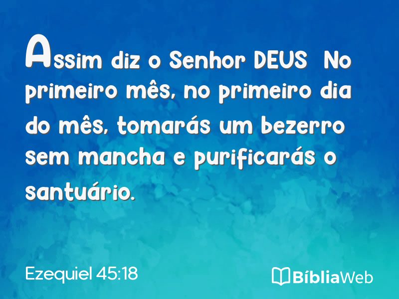 Ezequiel 45:18 em imagem para compartilhar