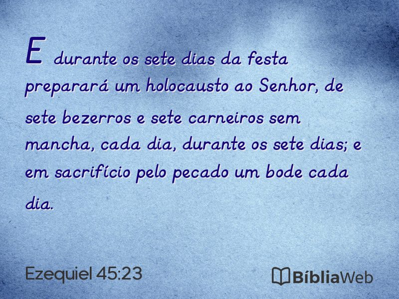 Ezequiel 45:23 em imagem para compartilhar
