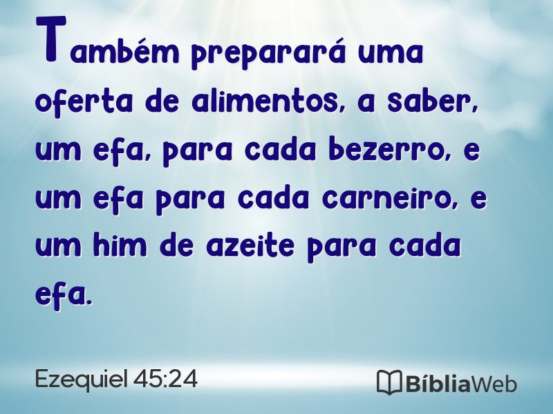 Ezequiel 45:24 em imagem para compartilhar