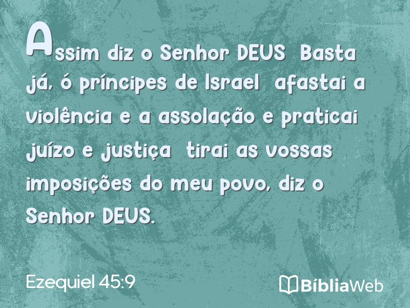 Ezequiel 45:9 em imagem para compartilhar