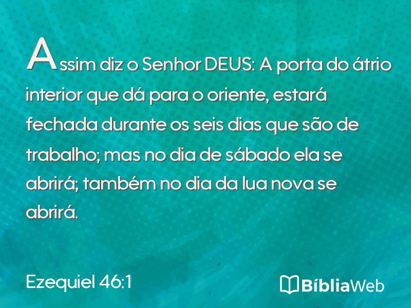 Ezequiel 46:1 em imagem para compartilhar