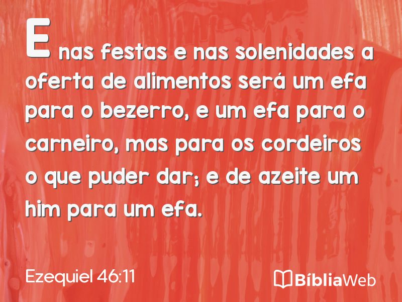 Ezequiel 46:11 em imagem para compartilhar