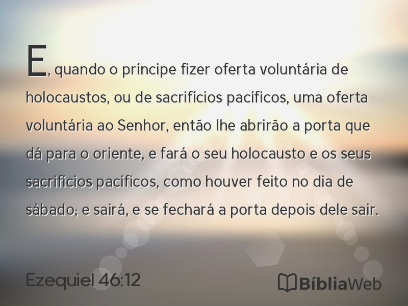 Ezequiel 46:12 em imagem para compartilhar