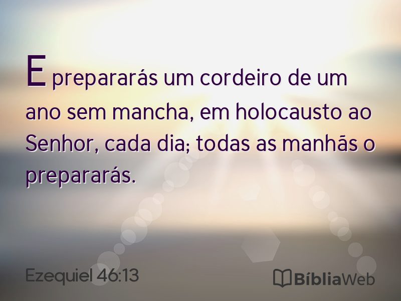 Ezequiel 46:13 em imagem para compartilhar