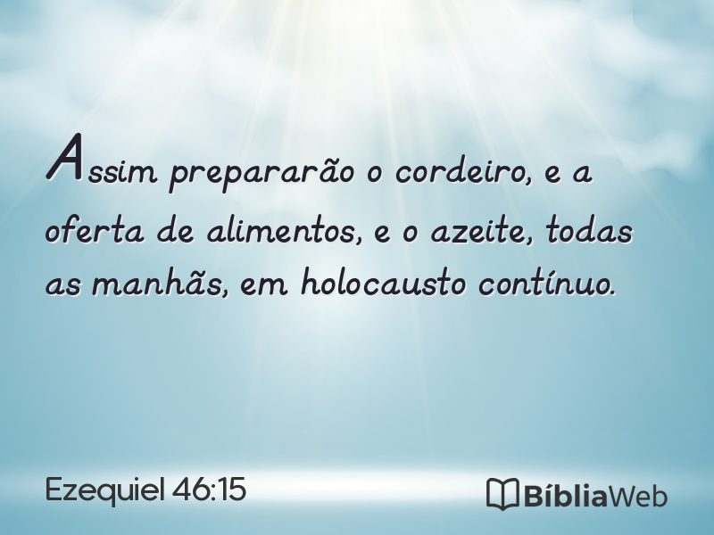 Ezequiel 46:15 em imagem para compartilhar