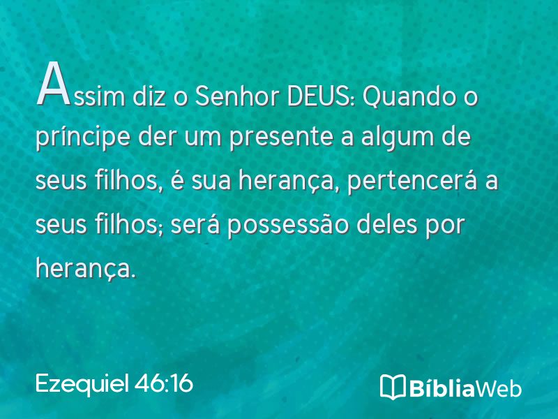 Ezequiel 46:16 em imagem para compartilhar