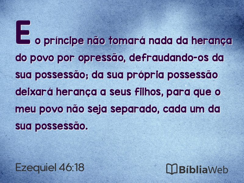 Ezequiel 46:18 em imagem para compartilhar