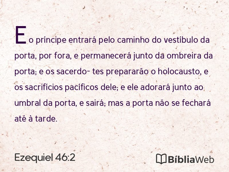 Ezequiel 46:2 em imagem para compartilhar