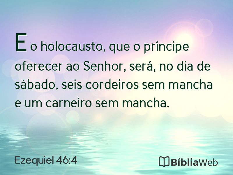 Ezequiel 46:4 em imagem para compartilhar