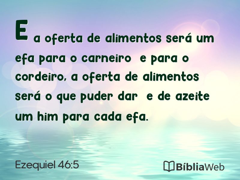 Ezequiel 46:5 em imagem para compartilhar