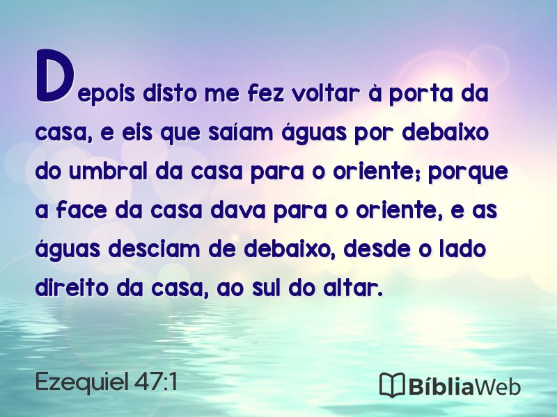 Ezequiel 47:1 em imagem para compartilhar