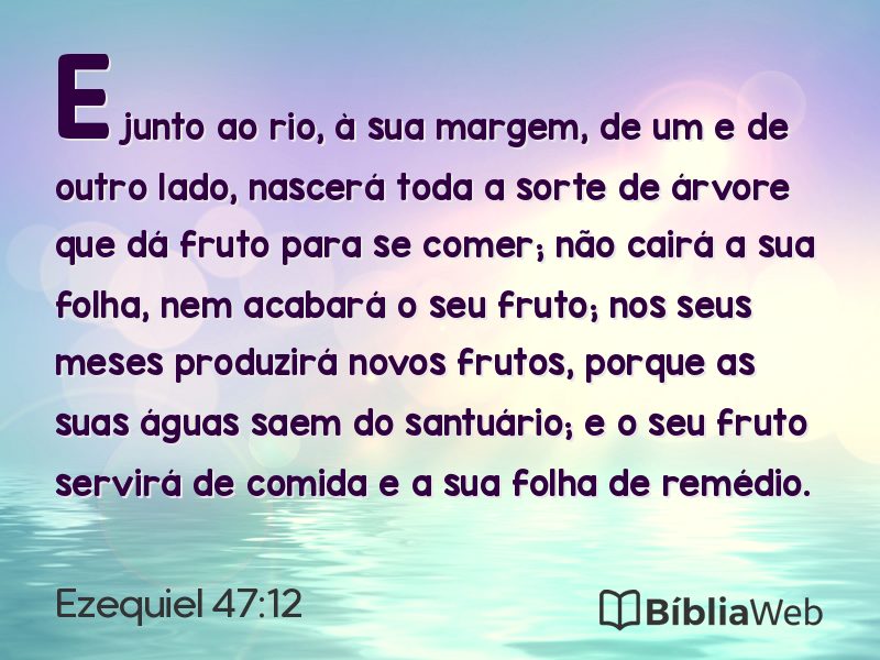 Ezequiel 47:12 em imagem para compartilhar