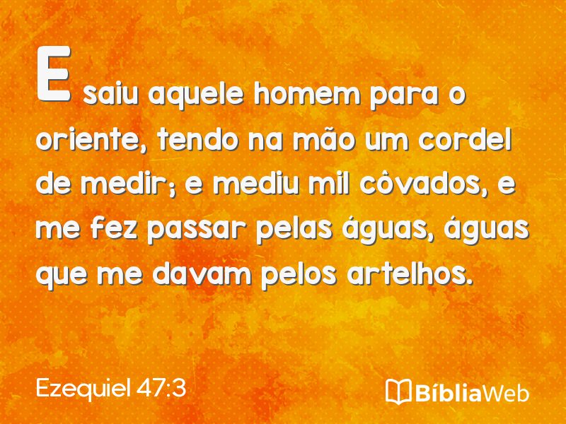 Ezequiel 47:3 em imagem para compartilhar
