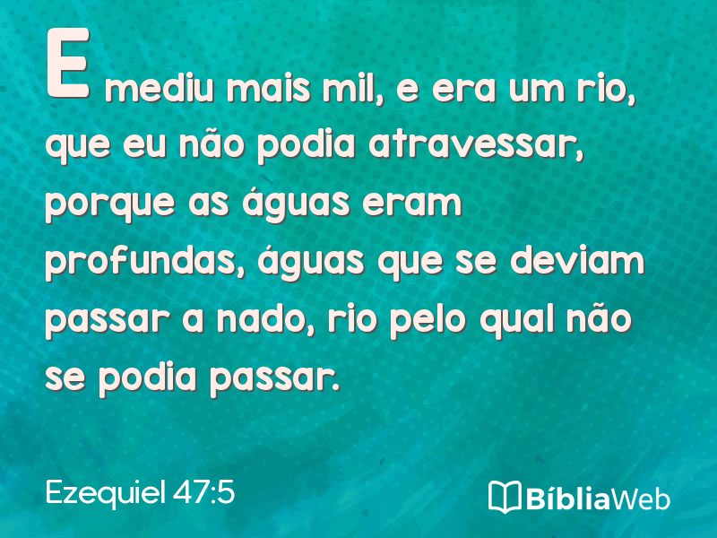 Ezequiel 47:5 em imagem para compartilhar