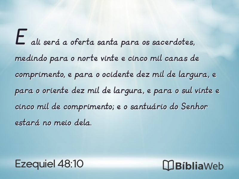 Ezequiel 48:10 em imagem para compartilhar