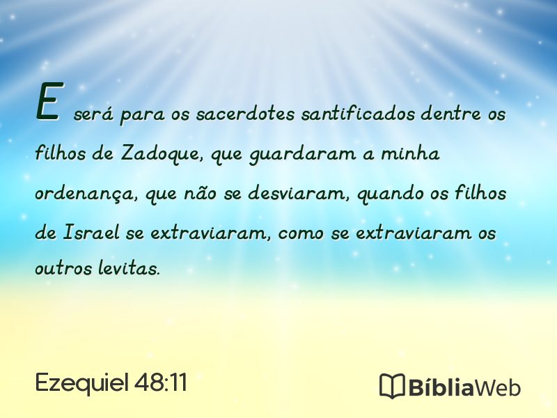 Ezequiel 48:11 em imagem para compartilhar