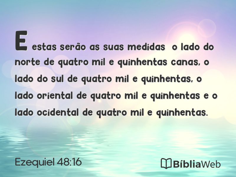 Ezequiel 48:16 em imagem para compartilhar