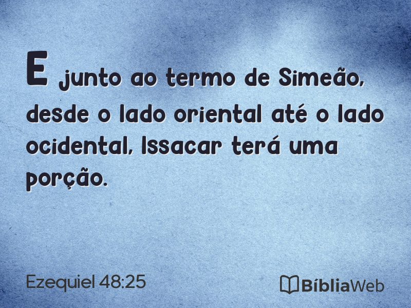 Ezequiel 48:25 em imagem para compartilhar
