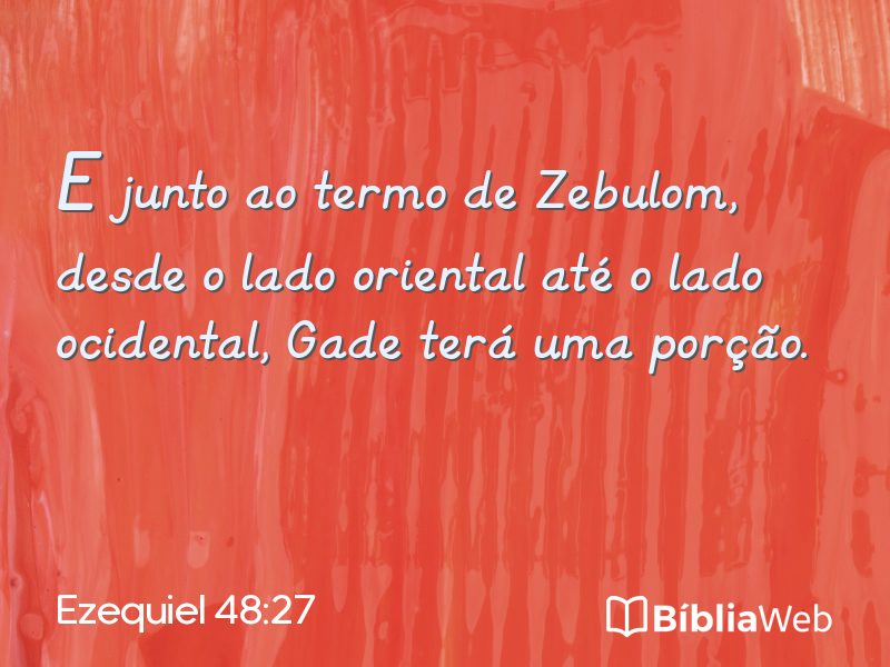 Ezequiel 48:27 em imagem para compartilhar