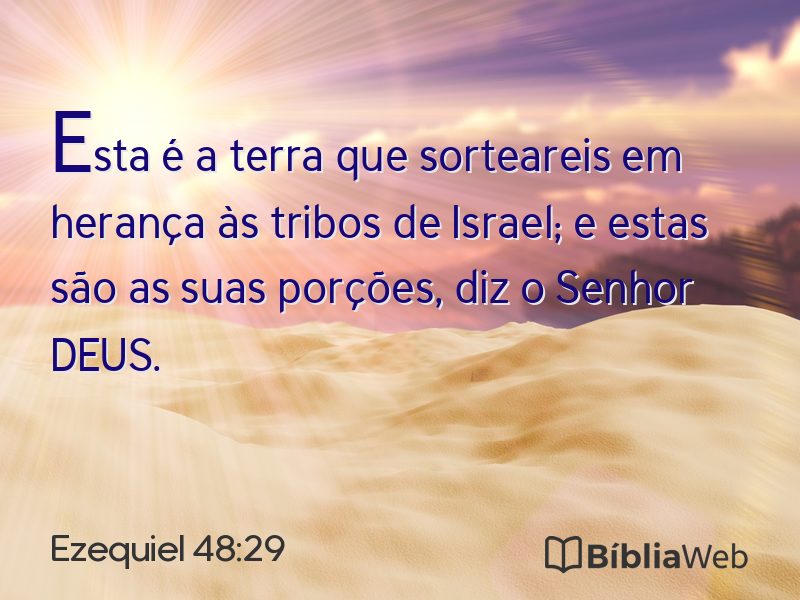 Ezequiel 48:29 em imagem para compartilhar