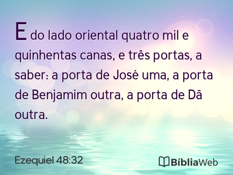 Ezequiel 48:32 em imagem para compartilhar