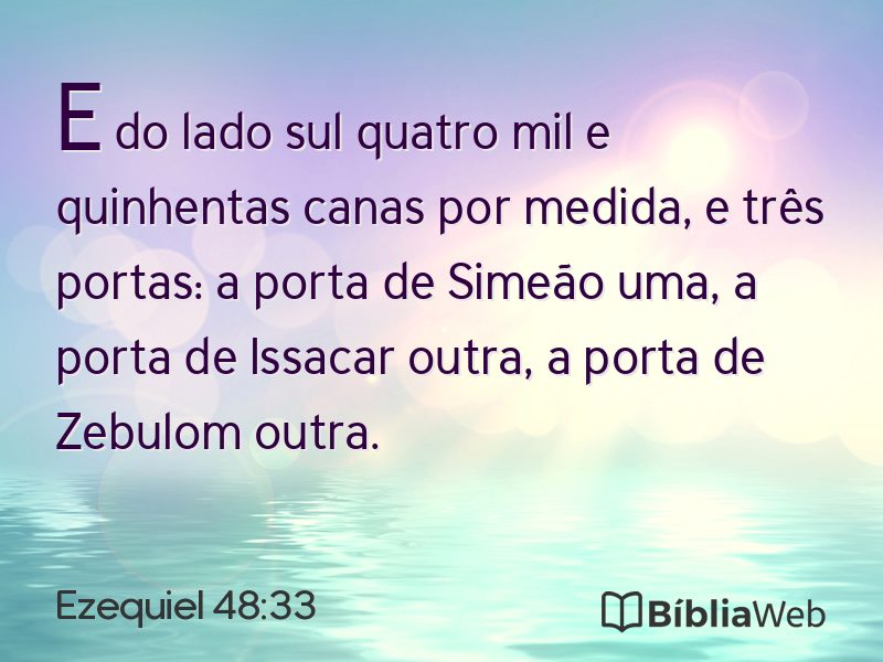 Ezequiel 48:33 em imagem para compartilhar