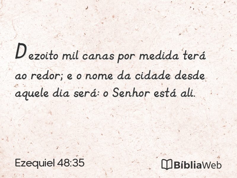 Ezequiel 48:35 em imagem para compartilhar