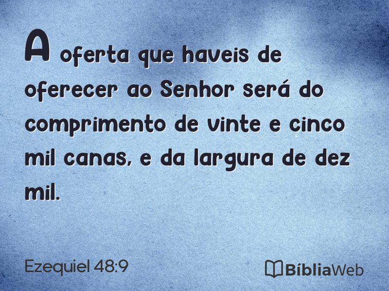 Ezequiel 48:9 em imagem para compartilhar