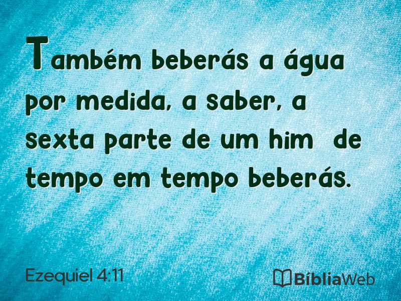 Ezequiel 4:11 em imagem para compartilhar