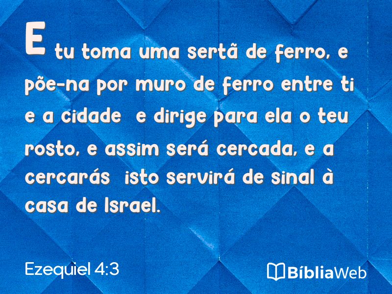 Ezequiel 4:3 em imagem para compartilhar