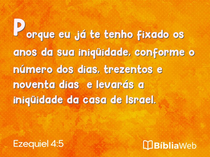 Ezequiel 4:5 em imagem para compartilhar